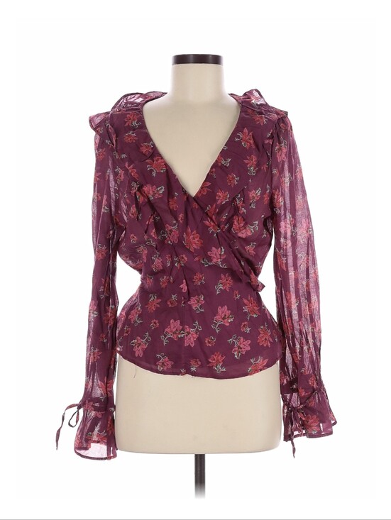 Free People Tops - Free People Amanda Ruffle Wrap Top (L)